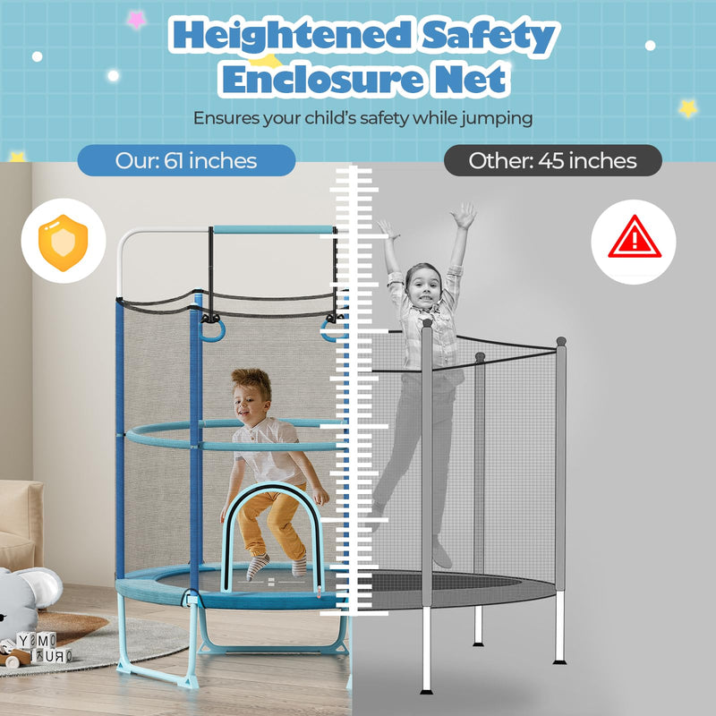 Load image into Gallery viewer, Goplus 60&#39;&#39; Trampoline for Kids, 3-in-1 Toddler Trampoline
