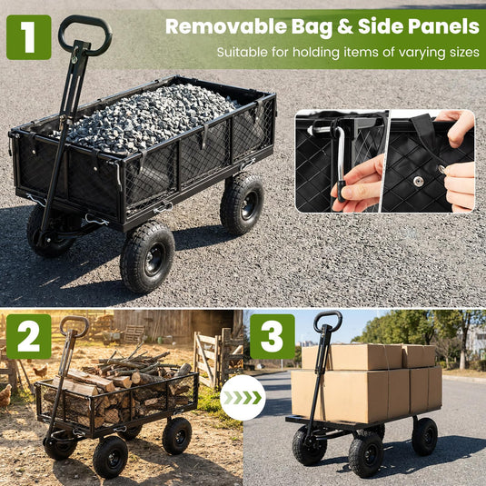 Goplus 880lbs Heavy Duty Garden Cart