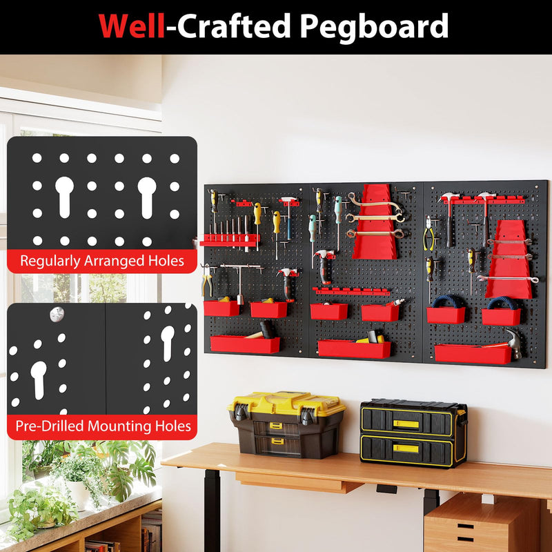 Load image into Gallery viewer, Goplus Heavy-Duty Utility Tool Storage Board w/Accessories for Garage Workshop
