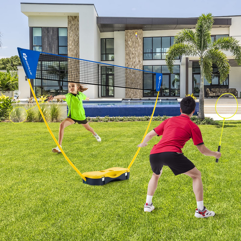 Load image into Gallery viewer, Goplus Portable Badminton Net Set, Volleyball Badminton Net with Storage Base
