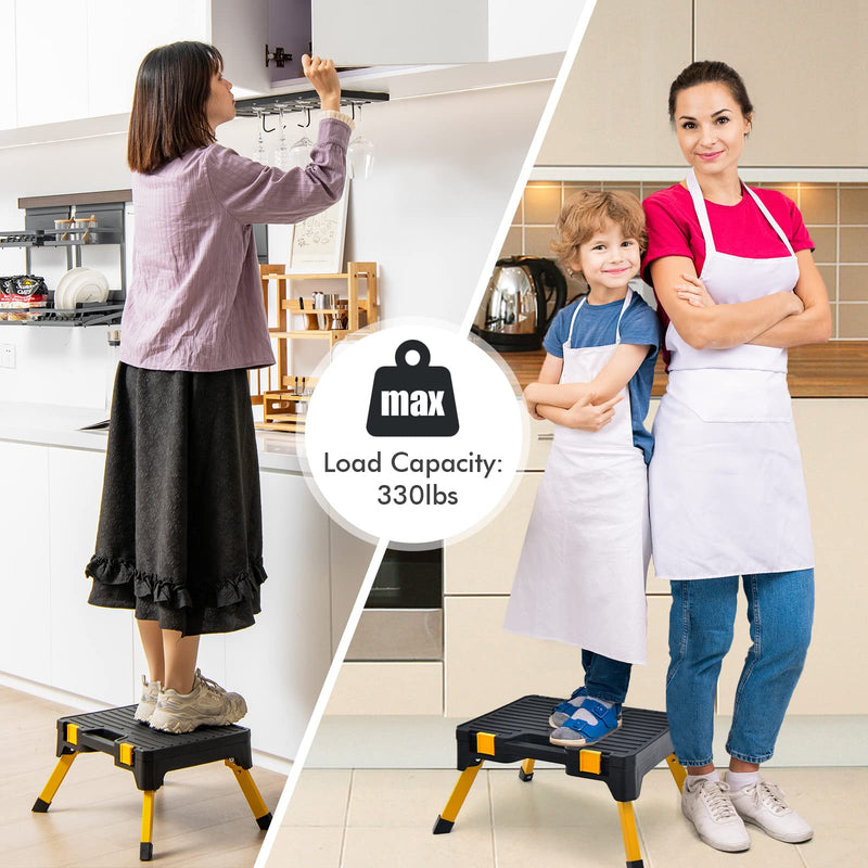 Load image into Gallery viewer, Goplus One Step Stool Tool Box, Folding Step Ladder with Wide Pedal
