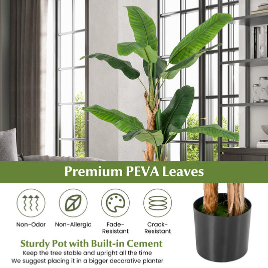 Goplus 5.5 FT Tall Artificial Banana Tree