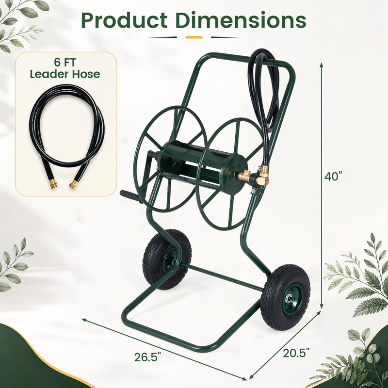 Load image into Gallery viewer, Goplus Heavy Duty Garden Hose Reel Cart | Holds up to 300 FT of 5/8" Hose
