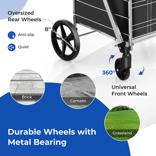 Shopping Cart for Groceries - Goplus