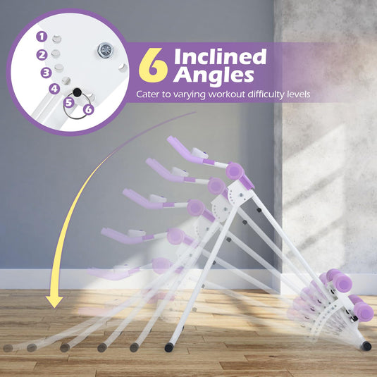 Goplus Foldable Abdominal Trainer w/6 Inclined Angles & LCD Display