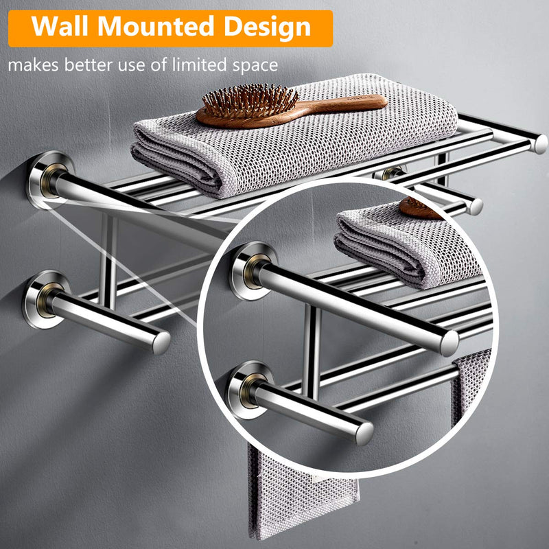 Load image into Gallery viewer, Goplus 24&#39;&#39; Towel Rack, Stainless Steel Metal Bathroom Towel Bar
