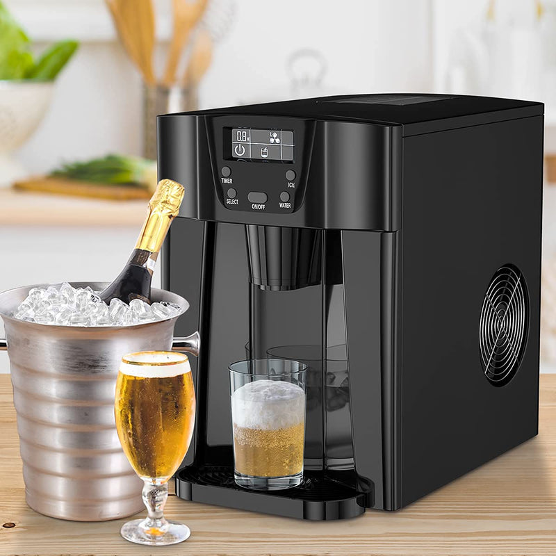 Load image into Gallery viewer, 2 in 1 Ice Maker with Water Dispenser, Countertop Ice Cube Maker with LED Display, 9 Cubes Ready in 6-12 Min
