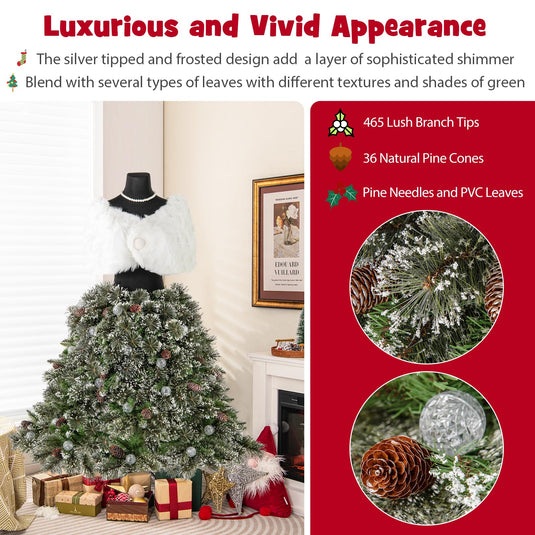 Goplus 5ft Pre-Lit Dress Form Christmas Tree with Female Mannequin Torso Shawl Necklace