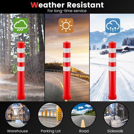 Goplus 10 Pack Traffic Delineator Posts