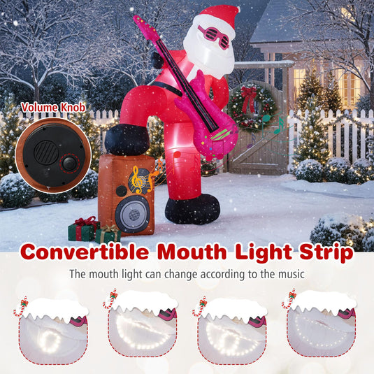 Goplus 8.4FT Rocking Santa Inflatable with Guitar