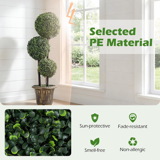 Goplus 3 FT Artificial Boxwood Topiary Tree(1/2)