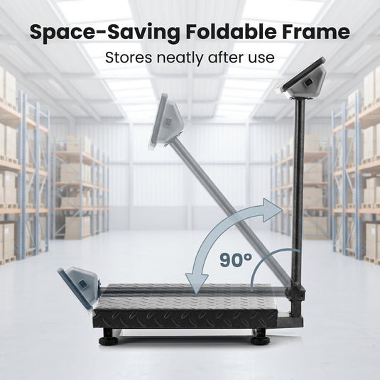 Goplus 660 LBS Foldable Postal Scale | Digital Floor Platform Weighing Scale