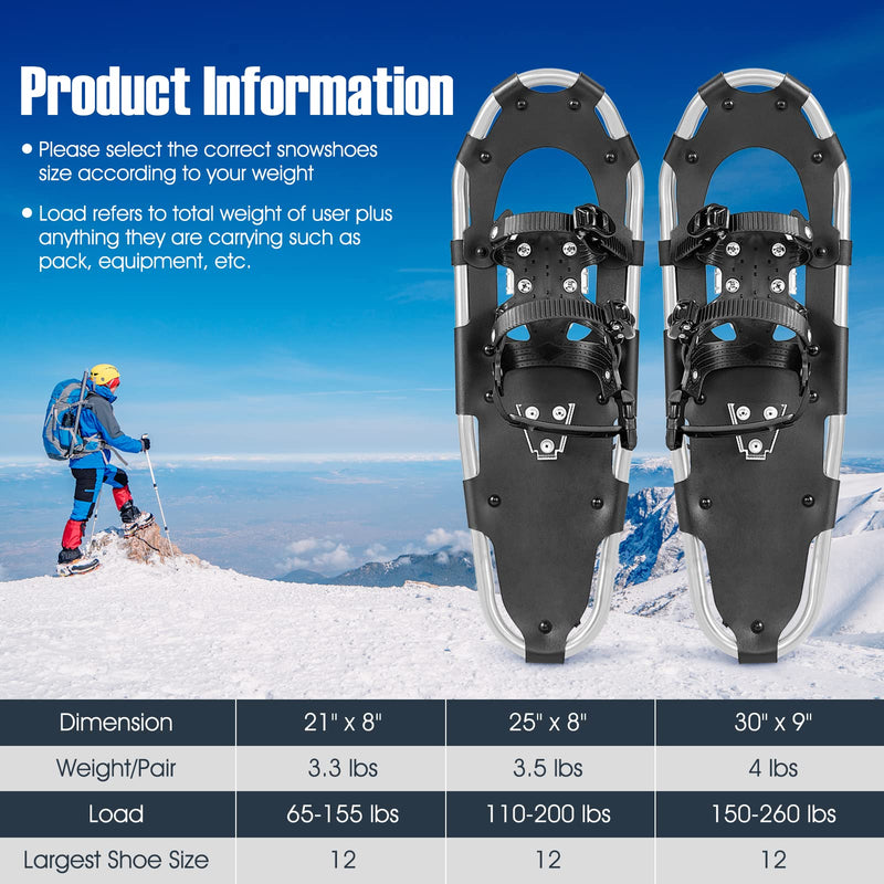 Load image into Gallery viewer, Goplus Snow Shoes for Men Women Youth Kids, Snow Mud Baskets Included, 21/ 25/ 30 Inches
