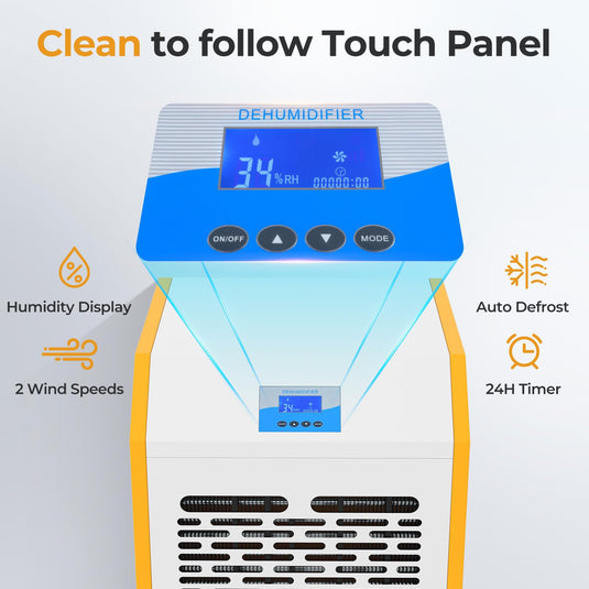 290 Pints Commercial Dehumidifier with Pump, Industrial Dehumidifier with Drain Hose, 24H Timer & Wheels for Basement