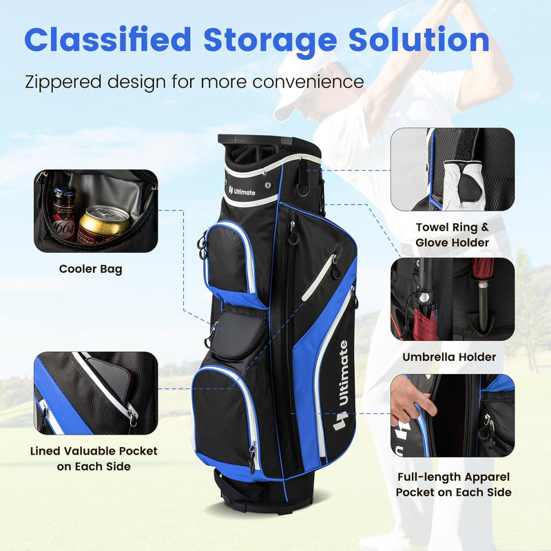 Load image into Gallery viewer, Goplus Golf Cart Bag with 14-Way Top Dividers
