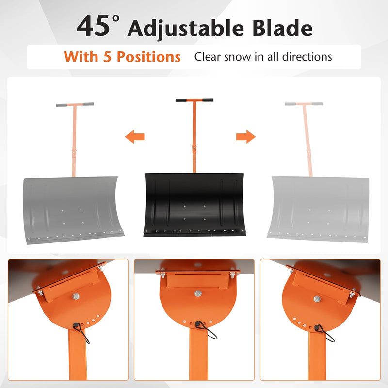 Load image into Gallery viewer, Goplus 29&quot; Snow Shovel with Wheels
