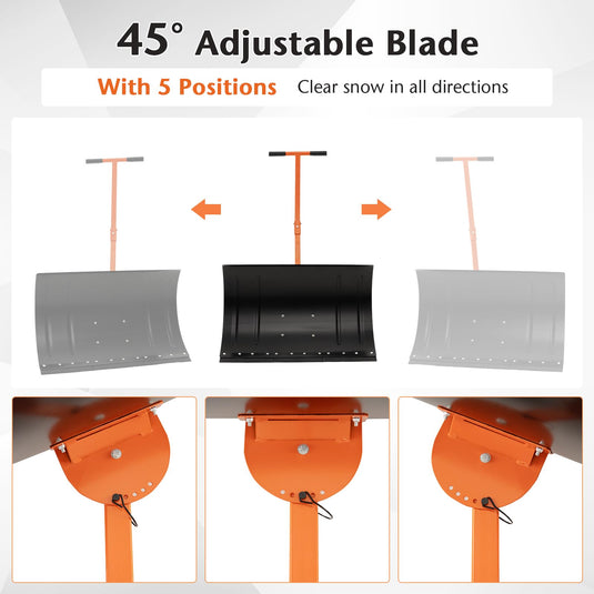 Goplus 29" Snow Shovel with Wheels