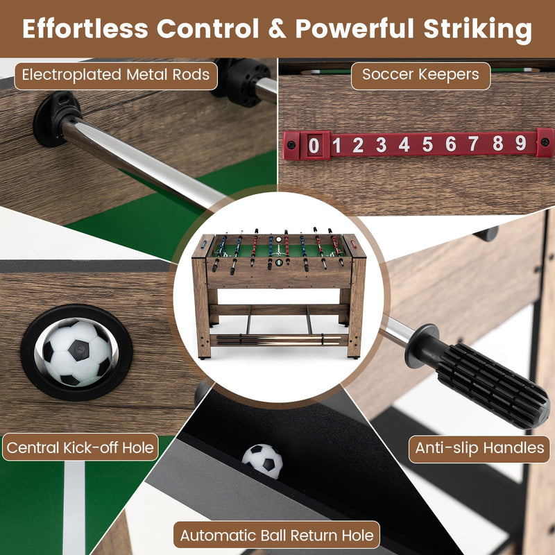 Load image into Gallery viewer, Goplus 48” Combo Game Table with Foosball &amp; Pool for Adults
