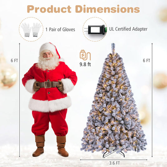 Goplus Smart RGB Pencil Christmas Tree with Remote & APP (6 FT)
