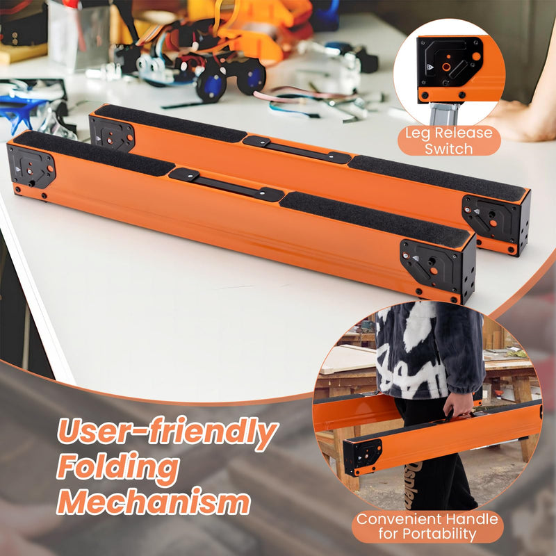 Load image into Gallery viewer, Goplus 2 Pack Folding Saw Horses

