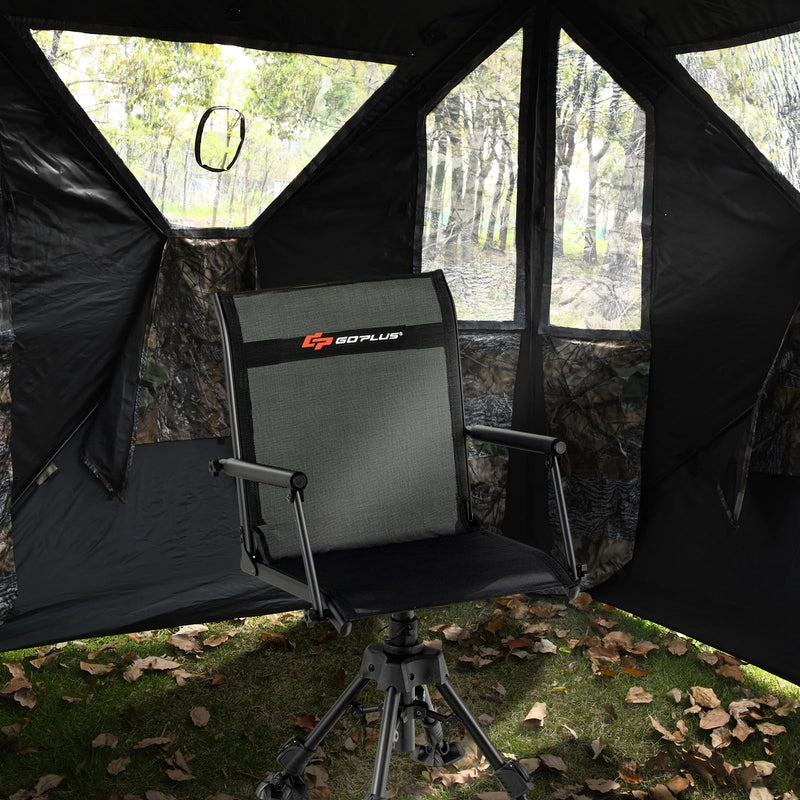 Load image into Gallery viewer, Goplus 360° Swivel Hunting Chair | Portable Silent Deer Chair with Padded Armrests for Hunting
