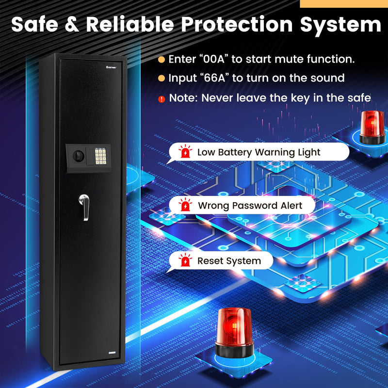 Load image into Gallery viewer, Goplus Gun Safe, 5-Gun Rifle Safe w/Ammo Lock Box
