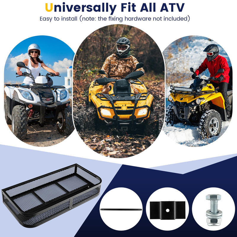 Load image into Gallery viewer, Goplus Universal ATV Front Cargo Basket Rack Luggage Carrier Steel Mesh Surface
