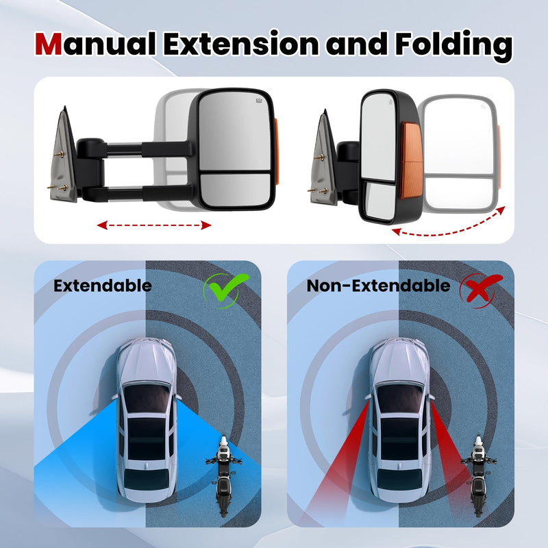 Load image into Gallery viewer, Goplus Power Heated Tow Mirrors Compatible with 2007-2012 Chevy Silverado GMC Sierra
