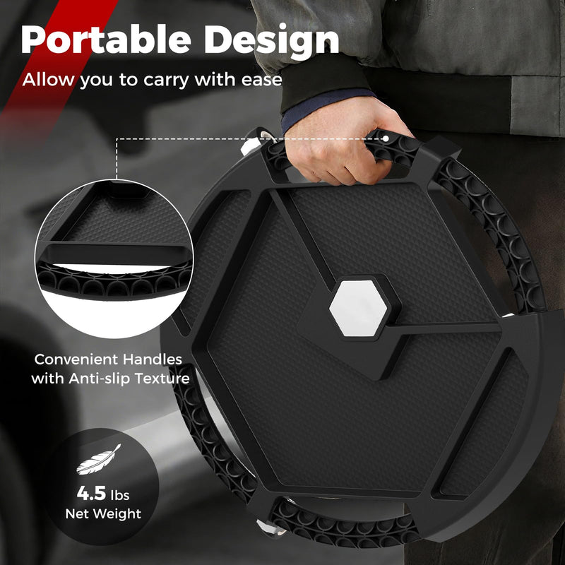 Load image into Gallery viewer, Goplus Mobile Automotive Tool Creeper with 3 Swivel Casters &amp; 4 Compartments (19.5" x 19.5" x 4")
