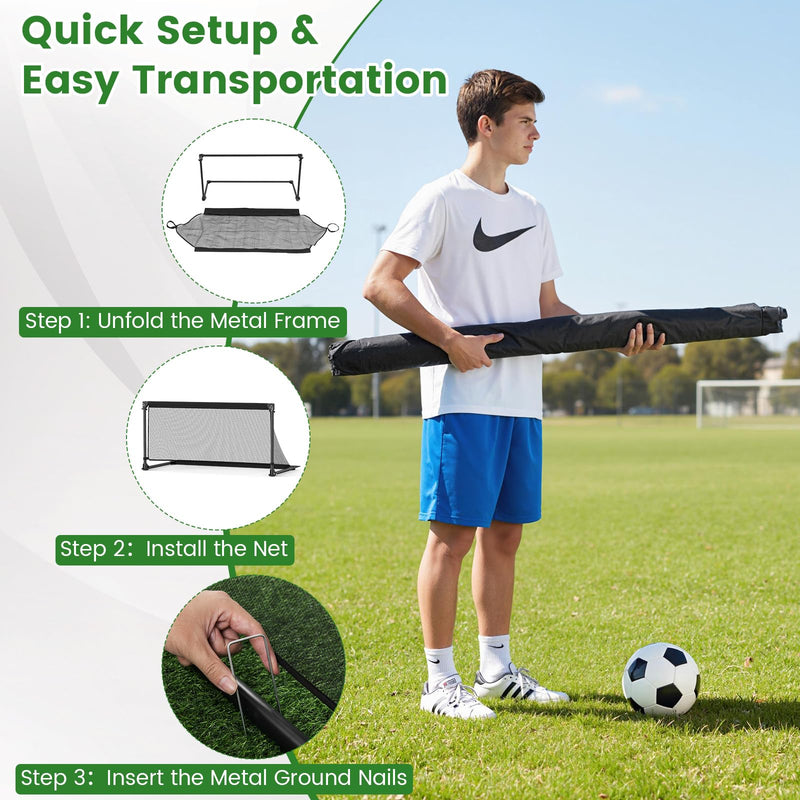 Load image into Gallery viewer, Goplus Portable Toddler Soccer Net with Metal Frame &amp; Ground Stakes
