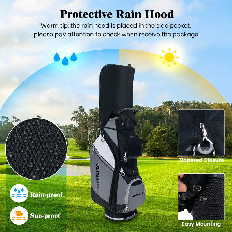 Load image into Gallery viewer, Goplus Golf Cart Bag with 14-Way Top Dividers, Golf Club Bag with 7 Zippered Pockets Including Cooler Bag
