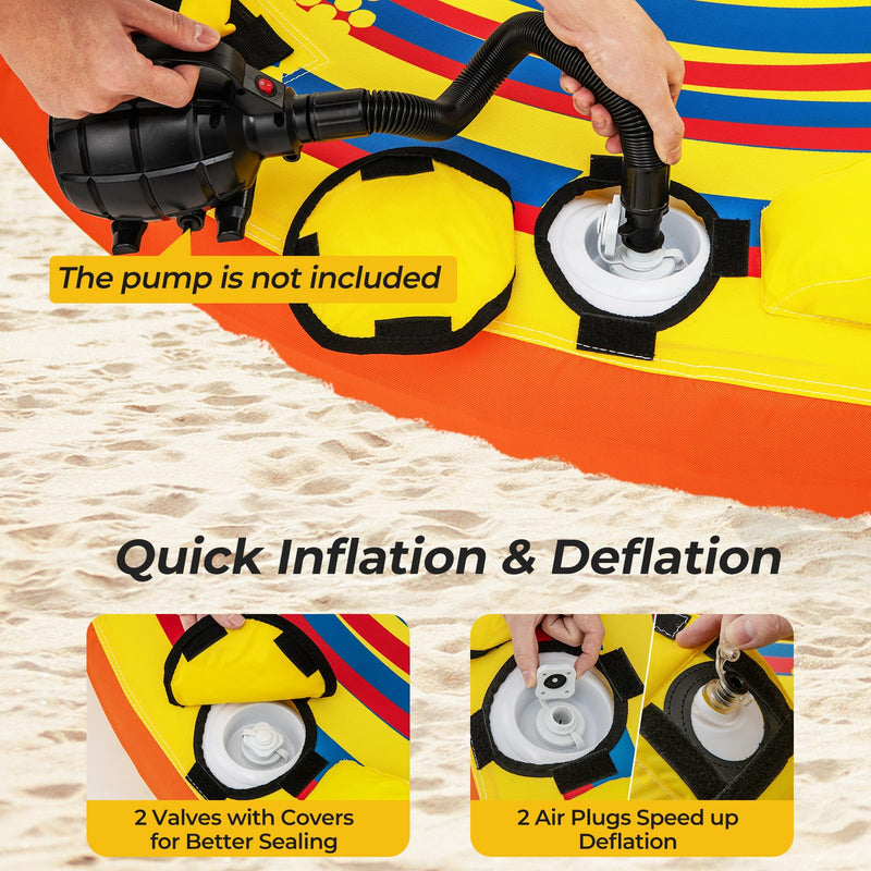 Load image into Gallery viewer, Goplus 1-2 Riders Towable Tube for Boating for Youth Adult

