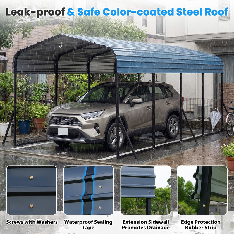 Load image into Gallery viewer, Goplus 12 x 20 FT Heavy-Duty Carport Outdoor Galvanized Steel Garage Car Shelter
