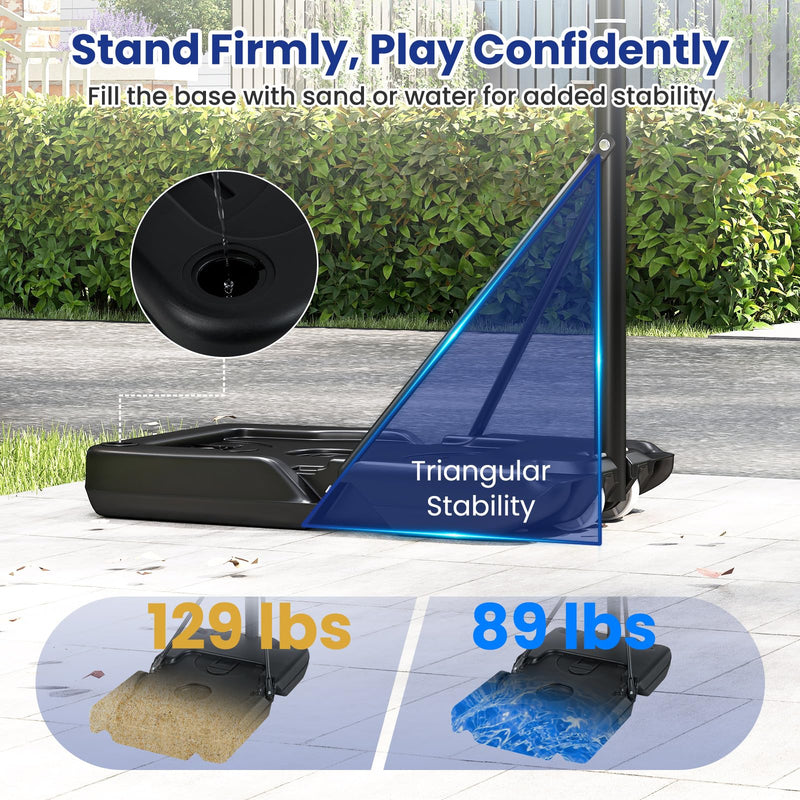 Load image into Gallery viewer, Goplus Portable 3.3-10FT Adjustable Basketball Goal System w/Shatterproof PC Backboard
