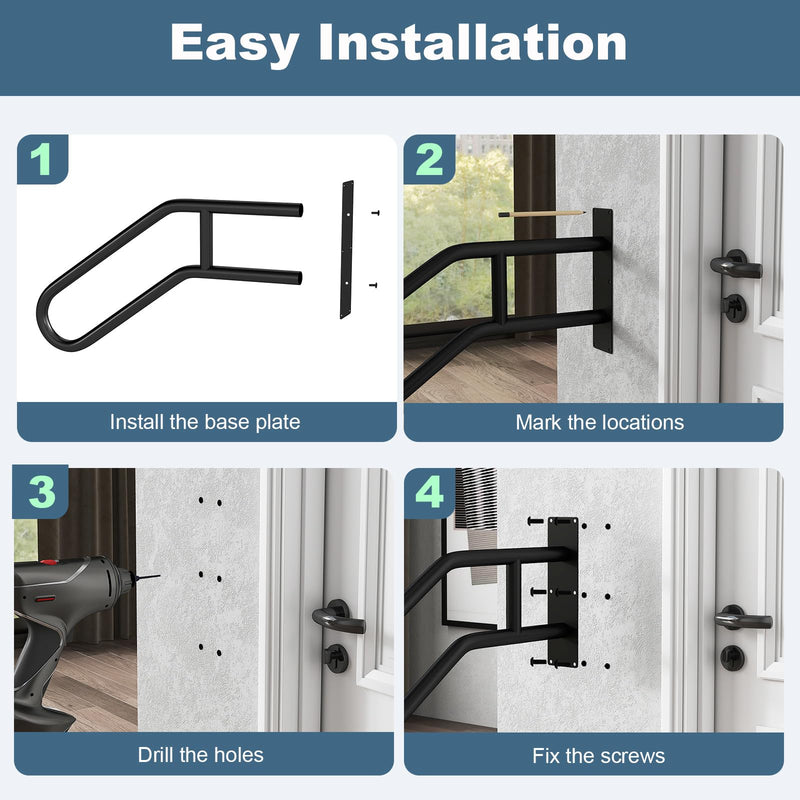 Load image into Gallery viewer, Goplus Non-Slip Wall Mount Stair Hand Railing Grab Bar for Elderly Kids Pregnant Women
