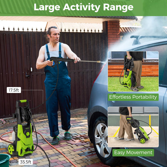 Goplus 2150PSI 1.2GPM Power Washer with 4 Quick Connect Nozzles