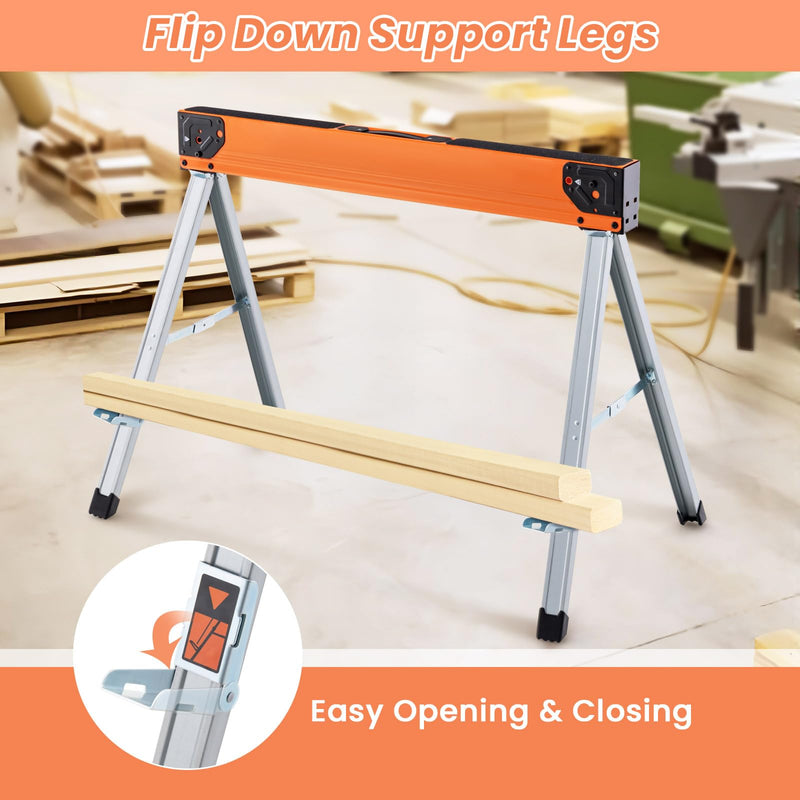 Load image into Gallery viewer, Goplus 2 Pack Folding Saw Horses
