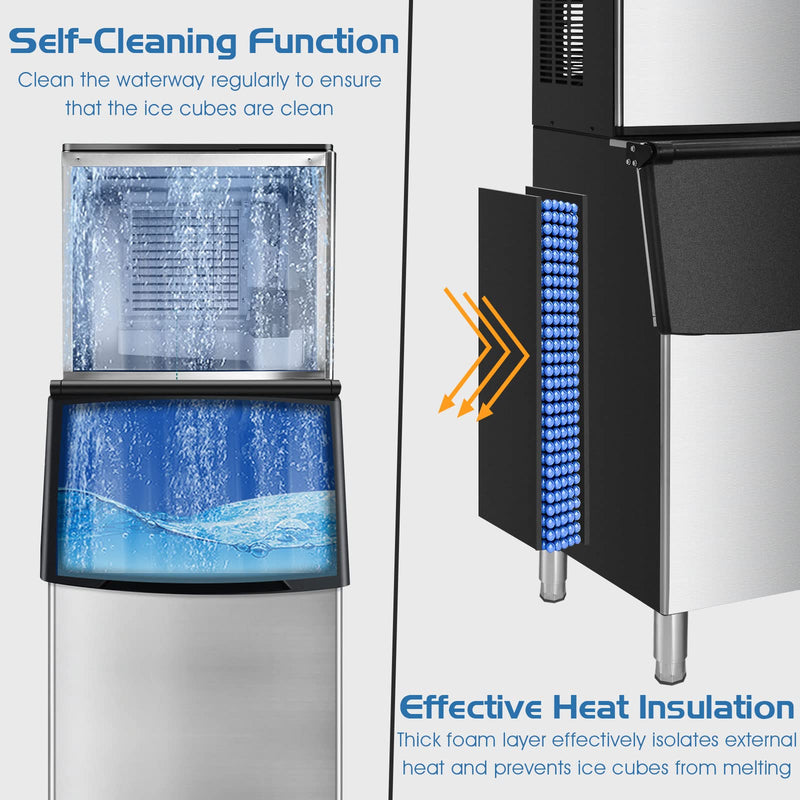 Load image into Gallery viewer, Split Commercial Ice Machine, 353LBS/24H Full-Automatic Vertical Industrial Modular Maker with 198 LBS Large Storage Bin
