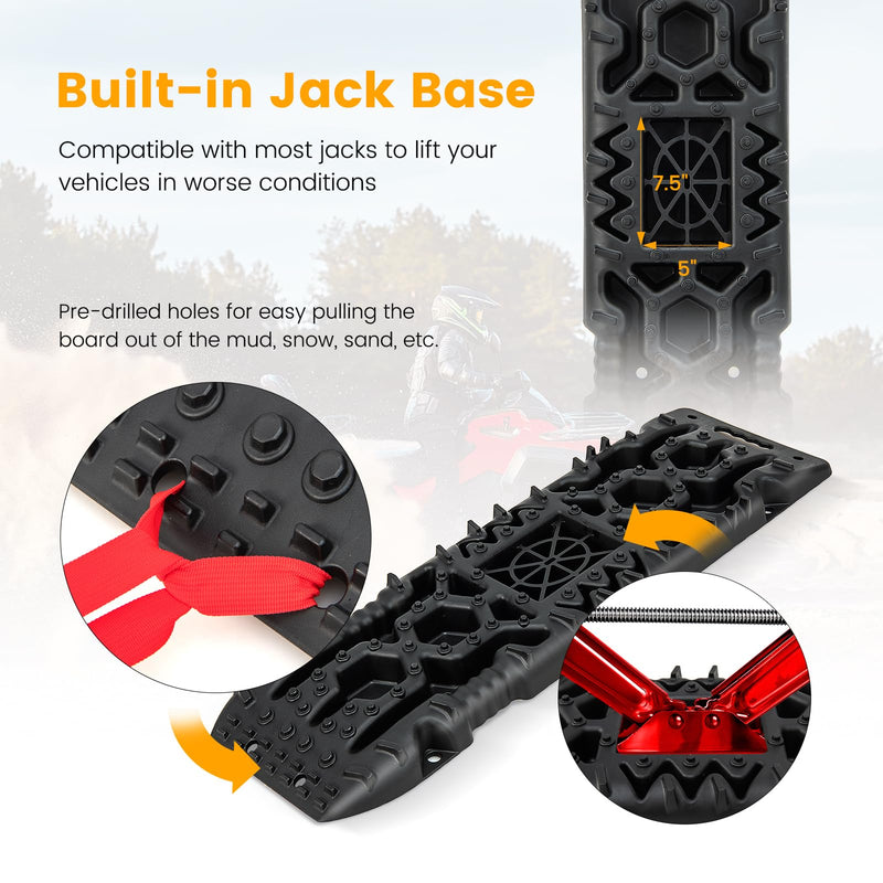 Load image into Gallery viewer, Goplus Off-Road Traction Boards, 2 PCS 4WD Large Recovery Traction Tracks Mats
