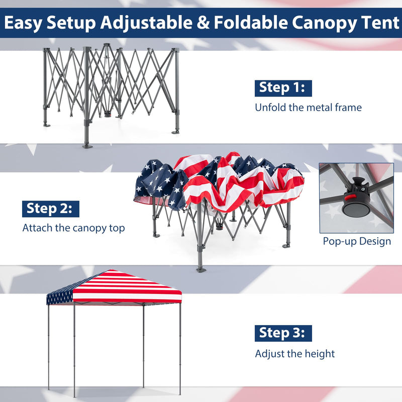 Load image into Gallery viewer, Goplus Pop-Up Canopy Tent 8.2&#39; x 8.2&#39; Instant Folding Shelter w/Carry Bag
