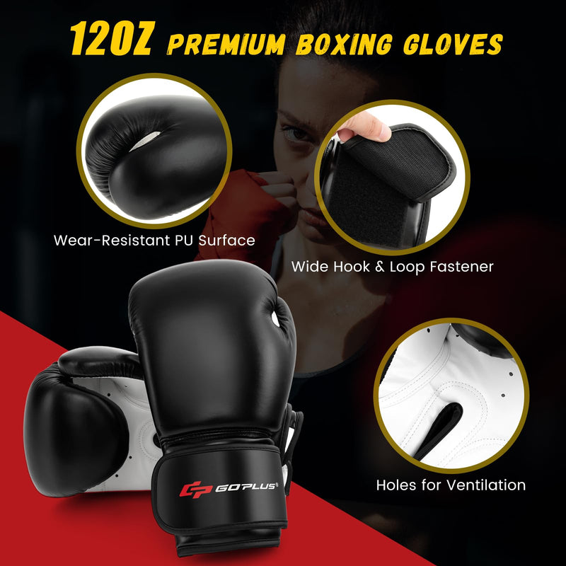 Load image into Gallery viewer, Goplus Freestanding Punching Bag, 71" Heavy Boxing Bag with 25 Suction Cups, Boxing Gloves, Filling Base
