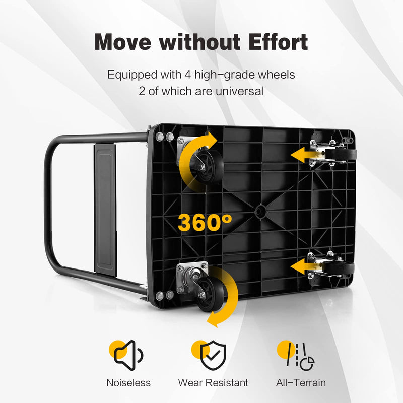 Load image into Gallery viewer, Goplus Folding Push Cart Dolly, Moving Platform Hand Truck, 440 LBS Max Load (28&quot; x 19&quot;)
