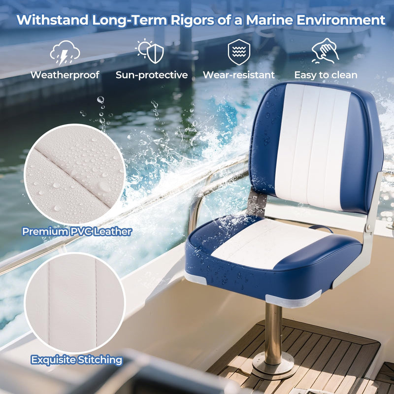 Load image into Gallery viewer, Goplus 2-Pack Folding Boat Seat with Stainless Steel Screws &amp; Aluminum Hinges
