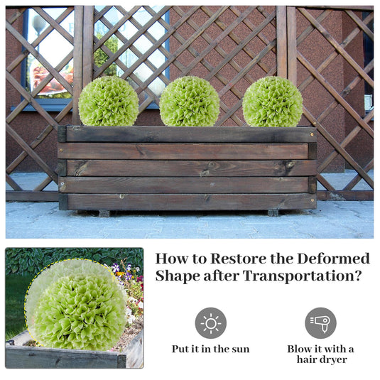 Goplus 11 Inch Topiary Balls Artificial Outdoor Set of 2, Faux Boxwood Ball, Fake Plant Sphere