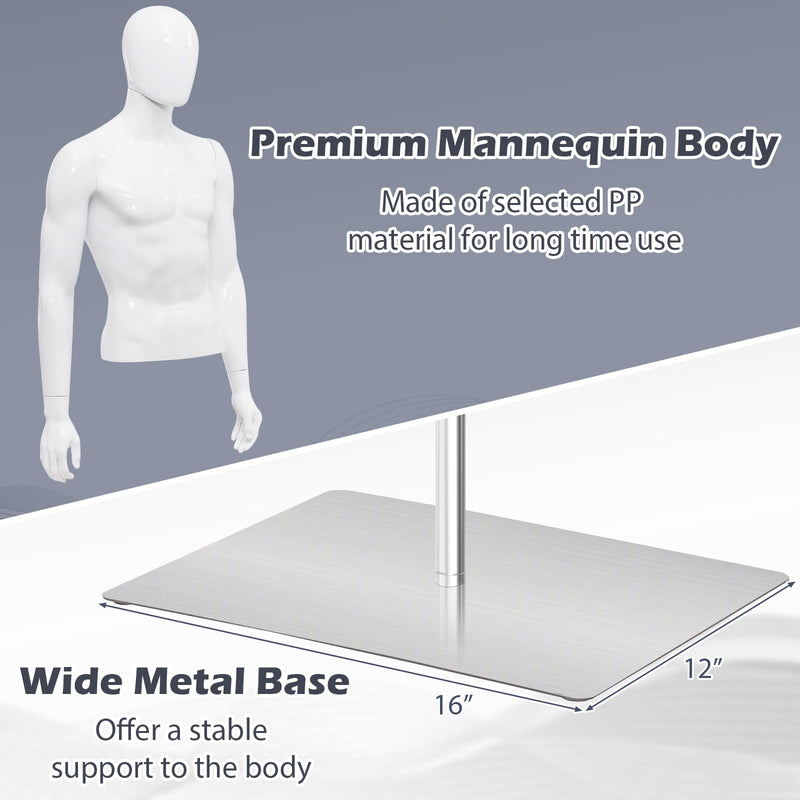 Load image into Gallery viewer, Goplus PP Men Model Mannequin Torso for Tailor Shop
