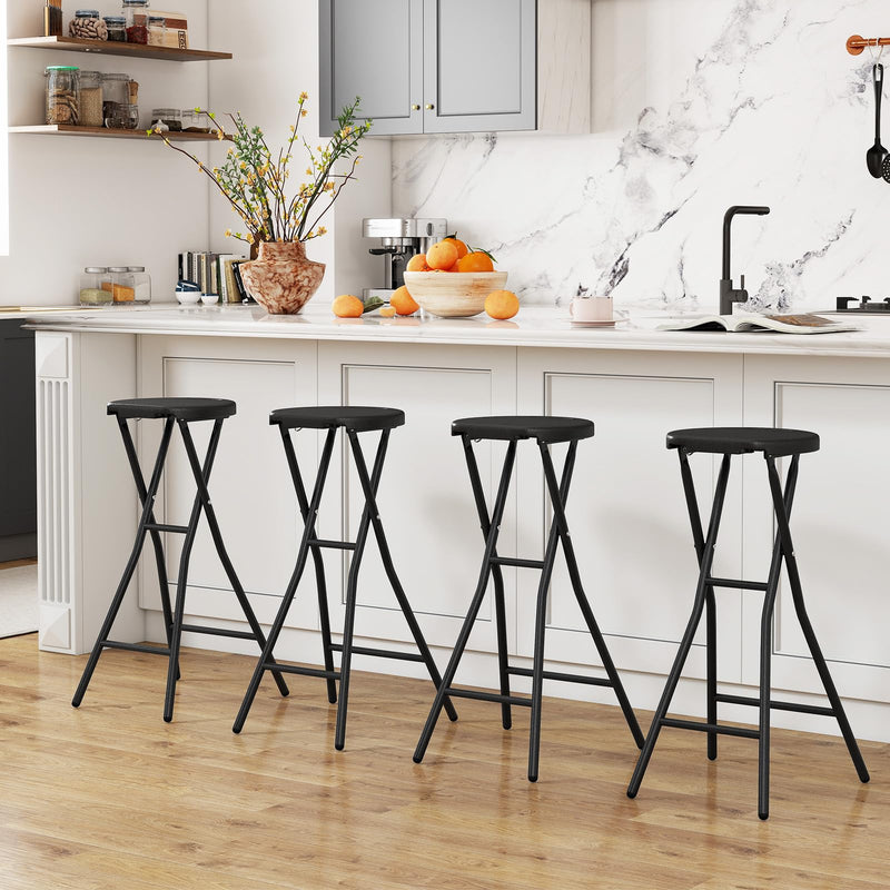 Load image into Gallery viewer, Goplus Folding Stool 27.5" Counter Height Backless Bar Chair for Kitchen Island Bar Table Patio
