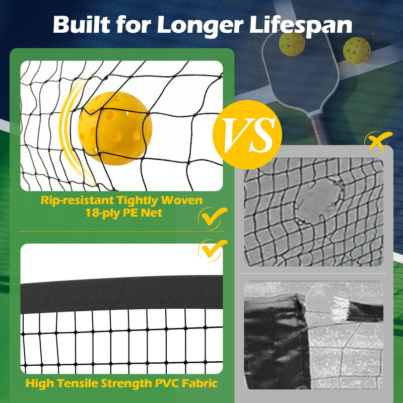 Load image into Gallery viewer, 22FT Regulation Size Pickle Ball Net System with Strong Metal Frame
