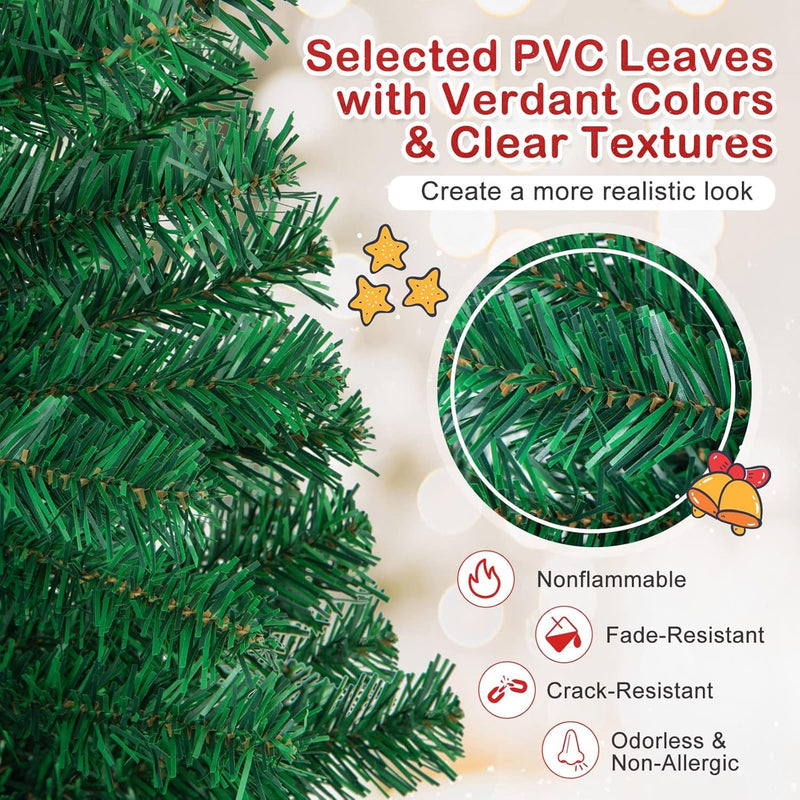 Load image into Gallery viewer, Goplus 5ft Artificial Christmas Tree Unlit Christmas Pine Tree with 350 PVC Branch Tips
