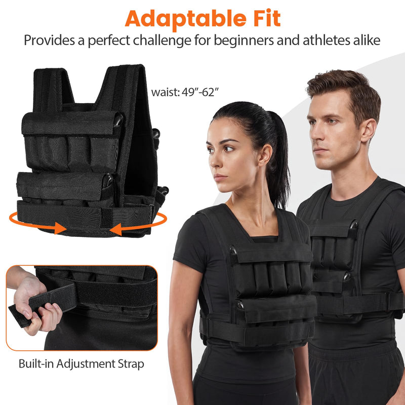 Load image into Gallery viewer, Goplus Adjustable Weighted Vest | 44lbs/66lbs Weight Vest for Men Women
