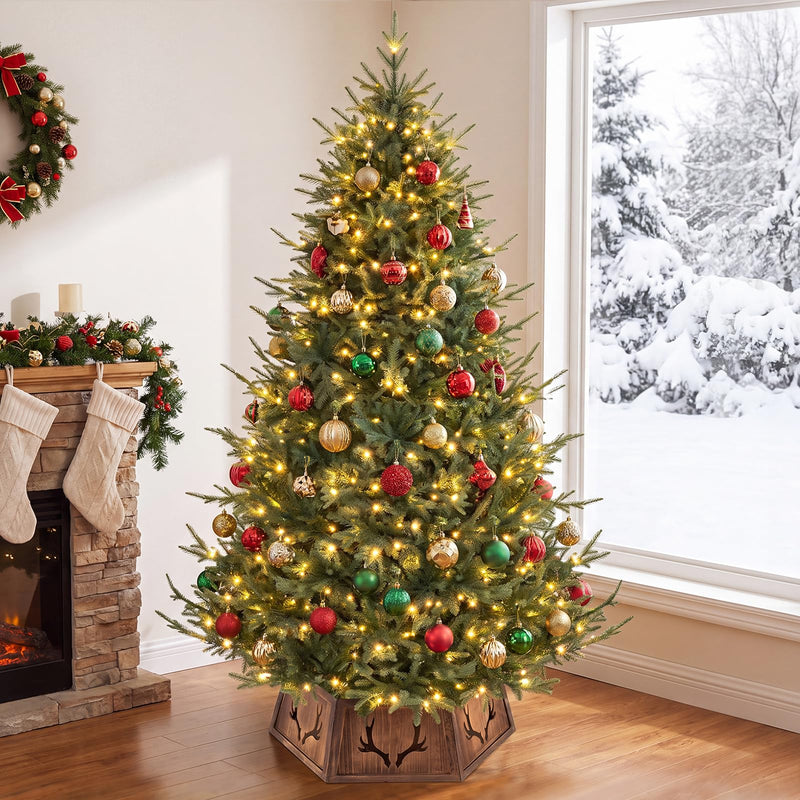 Load image into Gallery viewer, Goplus 31.5" Wood Christmas Tree Collar |  Fits up to 6 ft-9 ft Christmas Tree
